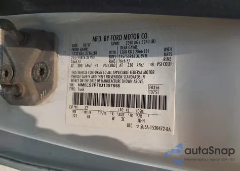 2018 Ford Transit Connect Xlt из США, поврежденный, VIN NM0LS7F78J1357858